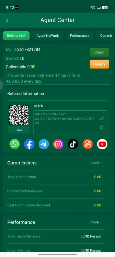 Deposit Or Withdraw Eu777